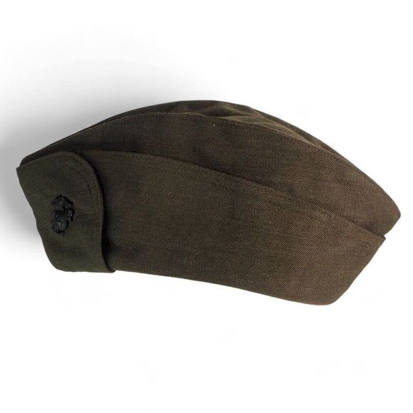 DSCP Valor Collection Marine Corps Garrison Wool Blend Cap Women's 21 1/2 - Picture 2 of 9